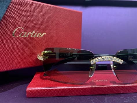 cartier diamond glasses for men.